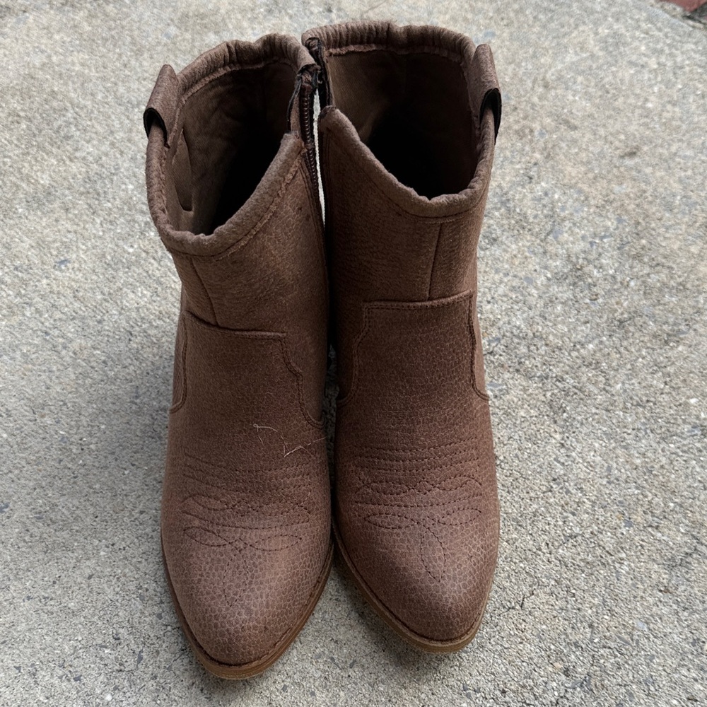 Dirty Laundry Brown Ankle Booties